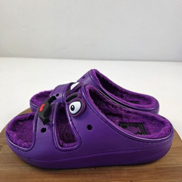 Mcdonald`s x Crocs Grimace Purple Unisex‎ Cozzzy Sandals Sz 8 Womens Sz 6 Mens